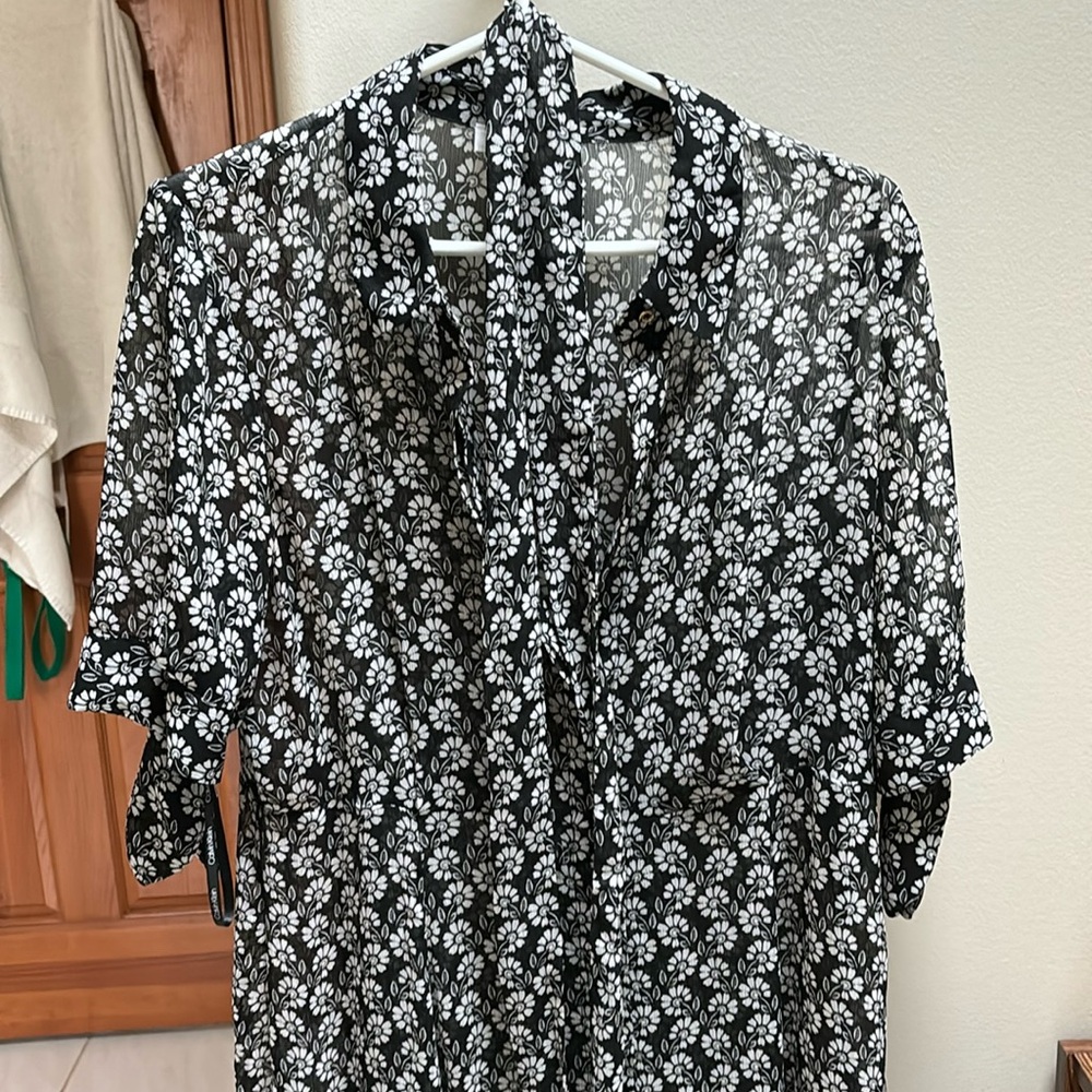 Calvin Klein Sunflower dress chiffon Sz 12